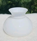 VINTAGE STUDENT LAMP  SHADE WHITE OPAL MILK GLASS 7"