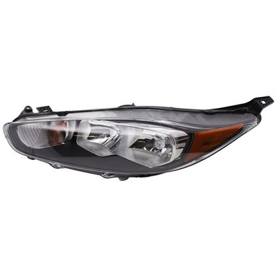 Driver Side Headlight For Ford Fiesta 2014-2019 Halogen with Bulb(s) CAPA Black