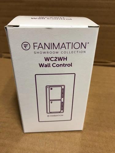 Fanimation WC2 White 3 Speed Fan & Light Wall Control - Picture 1 of 7