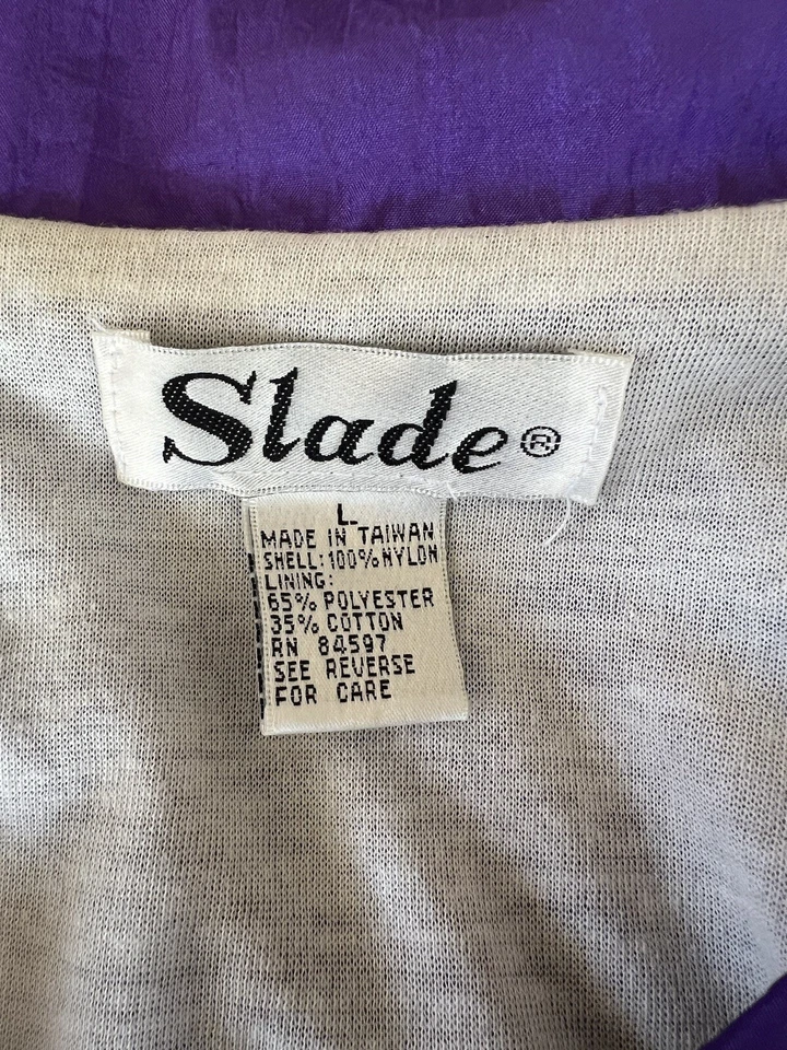 Traje de chándal Spade para mujer L de colección años 90 púrpura tapiz costero abuela ama de casa Foto 4 de 4