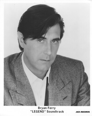 Glam Rock Roxy Music Singer BRYAN FERRY B&W 8x10 Publicity PHOTO 1985