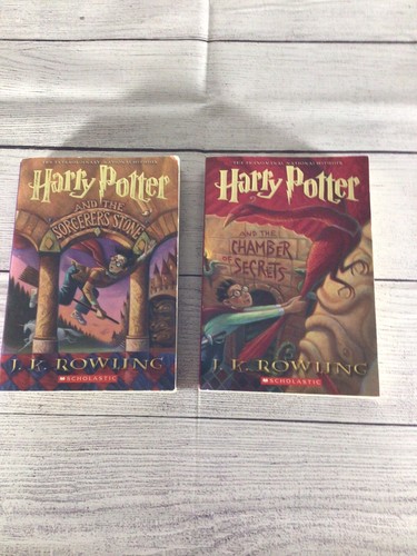 Harry Potter 2 book lot The Sorcerer‘s Stone And The Chamber Of Secrets ...