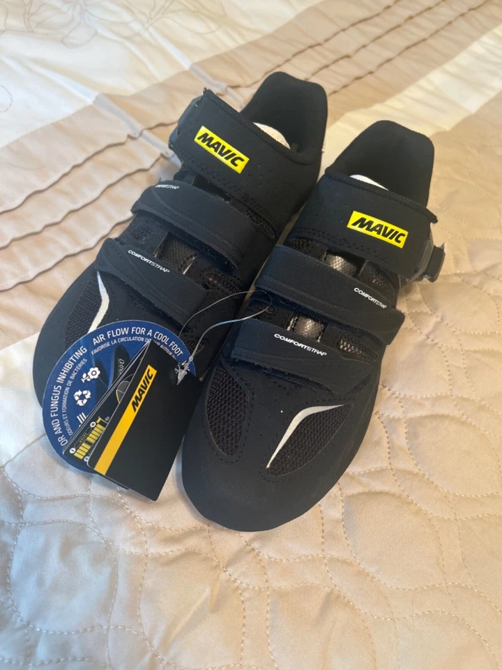 Zapatos de ciclismo Mavic para mujer en blanco y negro, talla 6,5, nuevos con etiquetas en caja Foto 2 de 4