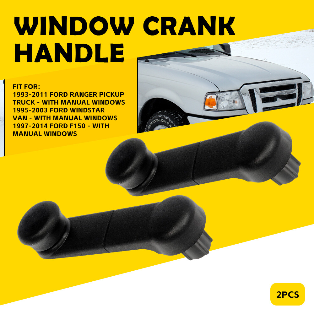 Inside Manual Window Crank Handles Black for 1993-14 Ford RANGER F150 F350 US M