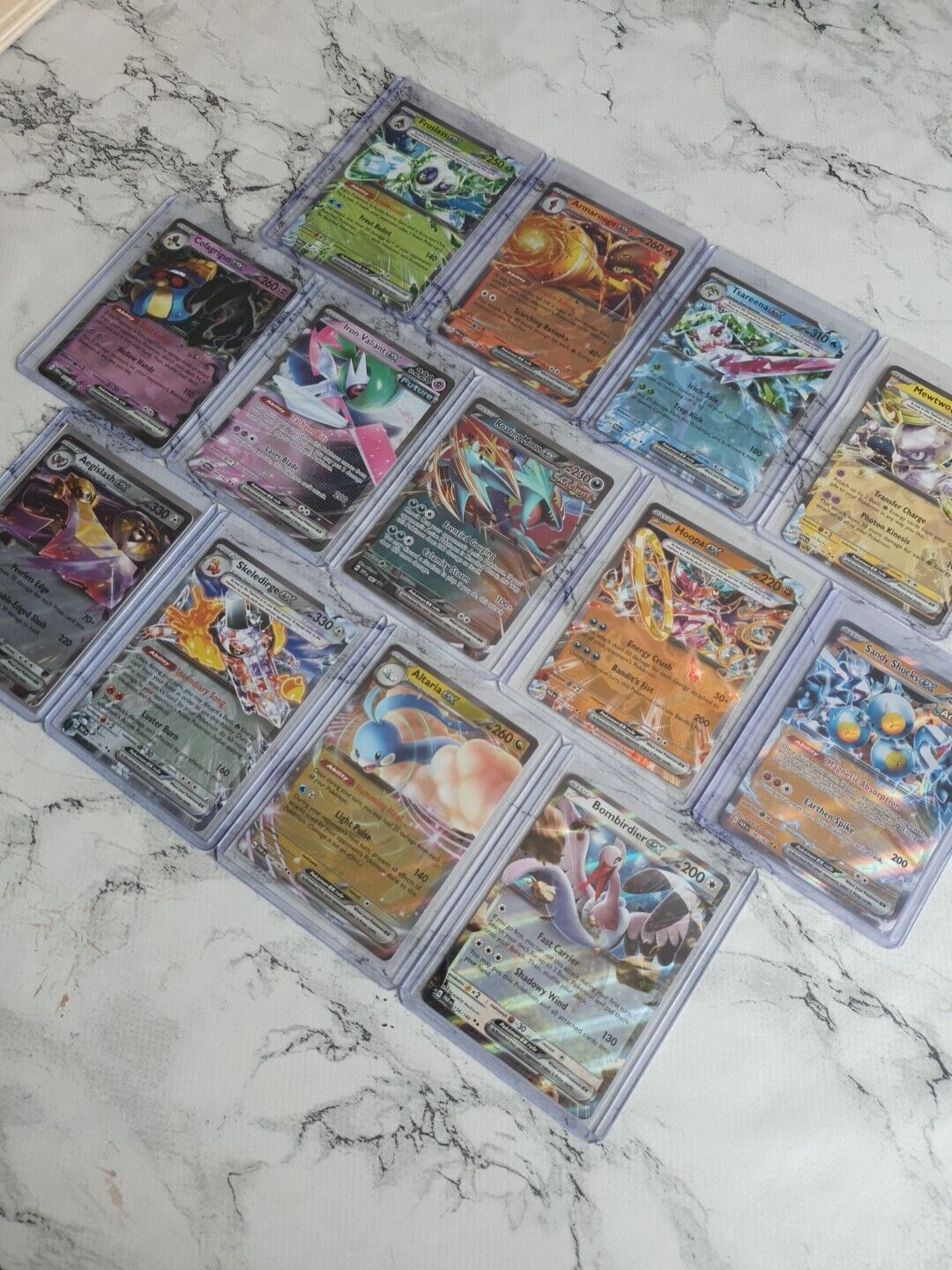 Bundle Of 13 Paradox Rift EX Half Art Holo Pokemon TCG Cards - Mewtwo Skeledirge