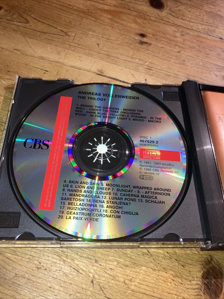 Trilogy Andreas Vollenweider 2 CD Eine Art Suite White winds - 06446 - Bild 2 von 3