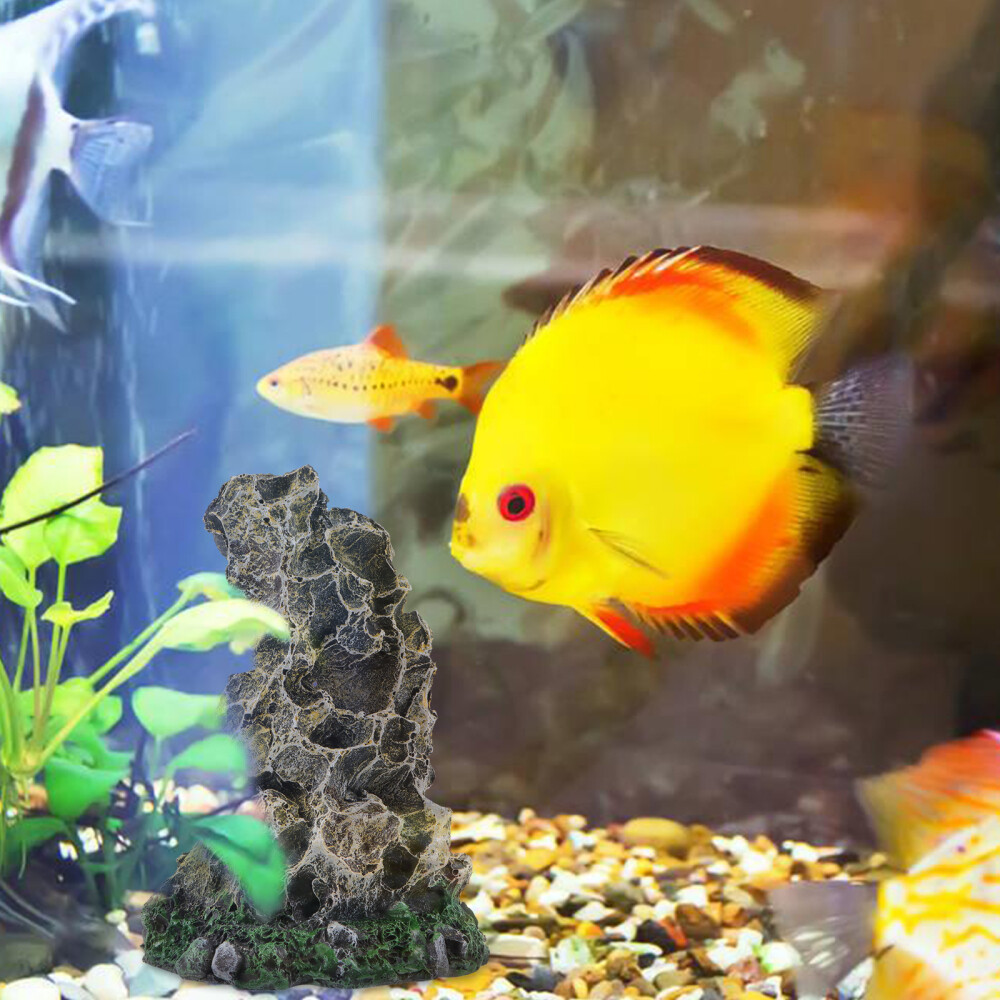 Aquarium Stone Ornament Decorations Cave Fish Hideout House Rockery eBay