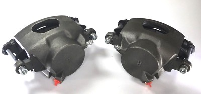 Pair (2) Single Piston Calipers Loaded w/ Pads For GM
