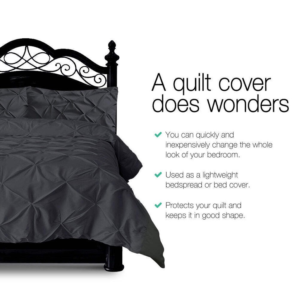 Giselle Bedding Quilt Cover Set Diamond Black Super King eBay