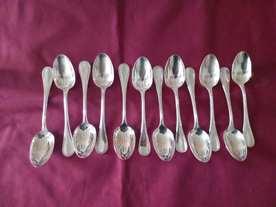 12 Silberlöffel Aus Metall Christofle Modell Perlen