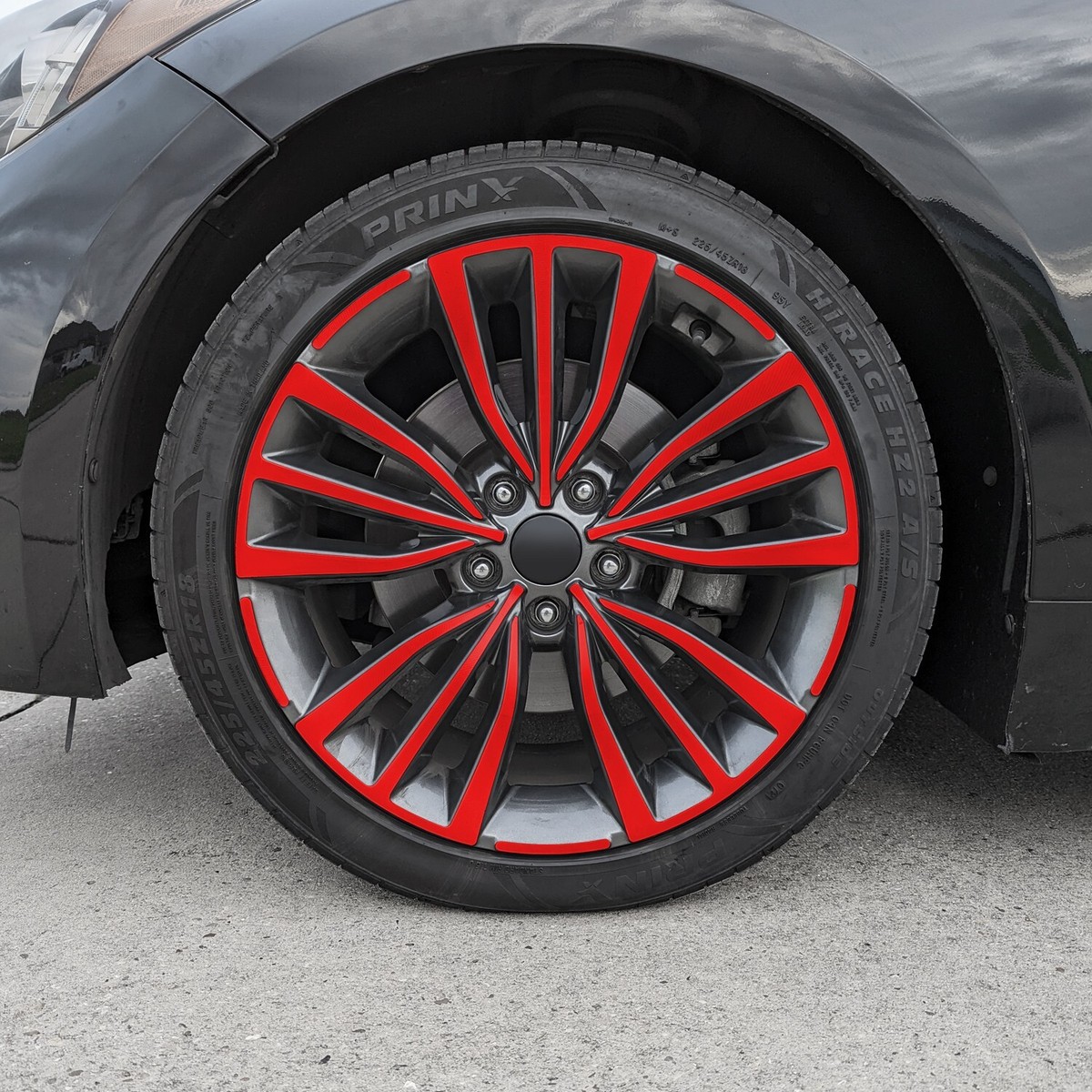 Chrome Delete Blackout Vinyl Overlay for 2018-23 Kia Stinger 18