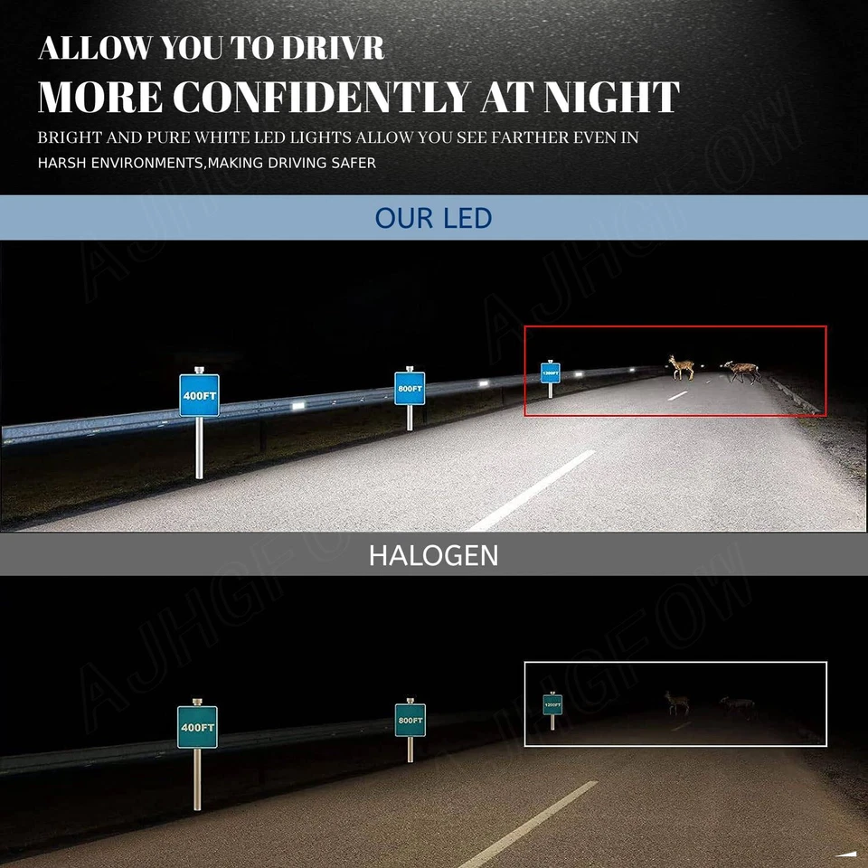 Faros LED 10000K bombillas para Chevy Silverado 1500 2500HD 3500 1999-2006 Foto 2 de 4