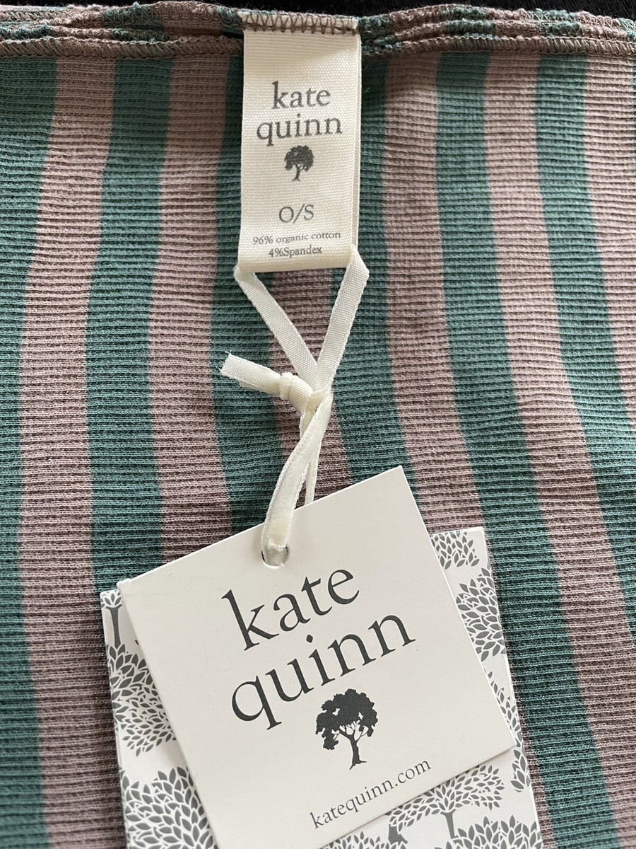 Kate Quinn NWT Sagebrush Stripe Organic Ribbed Cotton Knit
