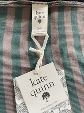 Kate Quinn NWT Sagebrush Stripe Organic Ribbed Cotton Knit XL Swaddle 32  x45  