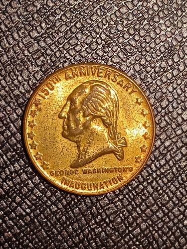 1939 NY World's Fair Medal 150th George Washington Inauguration Anniversary - Picture 4 of 6
