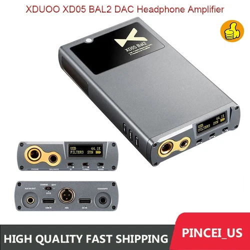 XDUOO XD05 BAL2 DAC Headphone Amplifier XU316 2-in-1 HiFi Balanced Audio Decoder