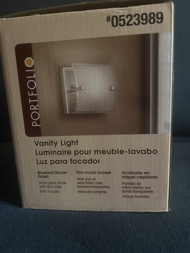 Portfolio Vanity Light Brushed Nickel Finish Set Of 2 Model No. 37344 - Picture 5 of 8
