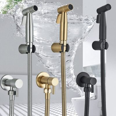Edelstahl Bidet Brause mit Halter WC Hand Duschkopf Intim Hygiene Bad Dusche Set