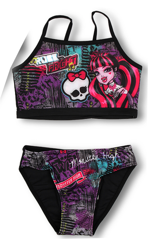Bikini Monster High niña rosa - negro - Imagen 3 de 3