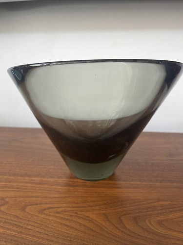 Holmegaard Glass Slant Centerpiece Bowl Per Lutken MCM Denmark - Picture 8 of 18