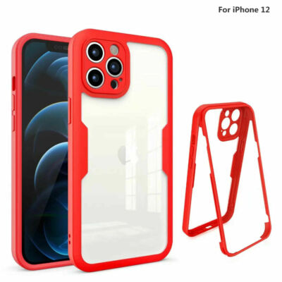 Shockproof Acrylic Case W/Screen Protector Fr iPhone 13 12 11 Pro XS Max XR 7 8+