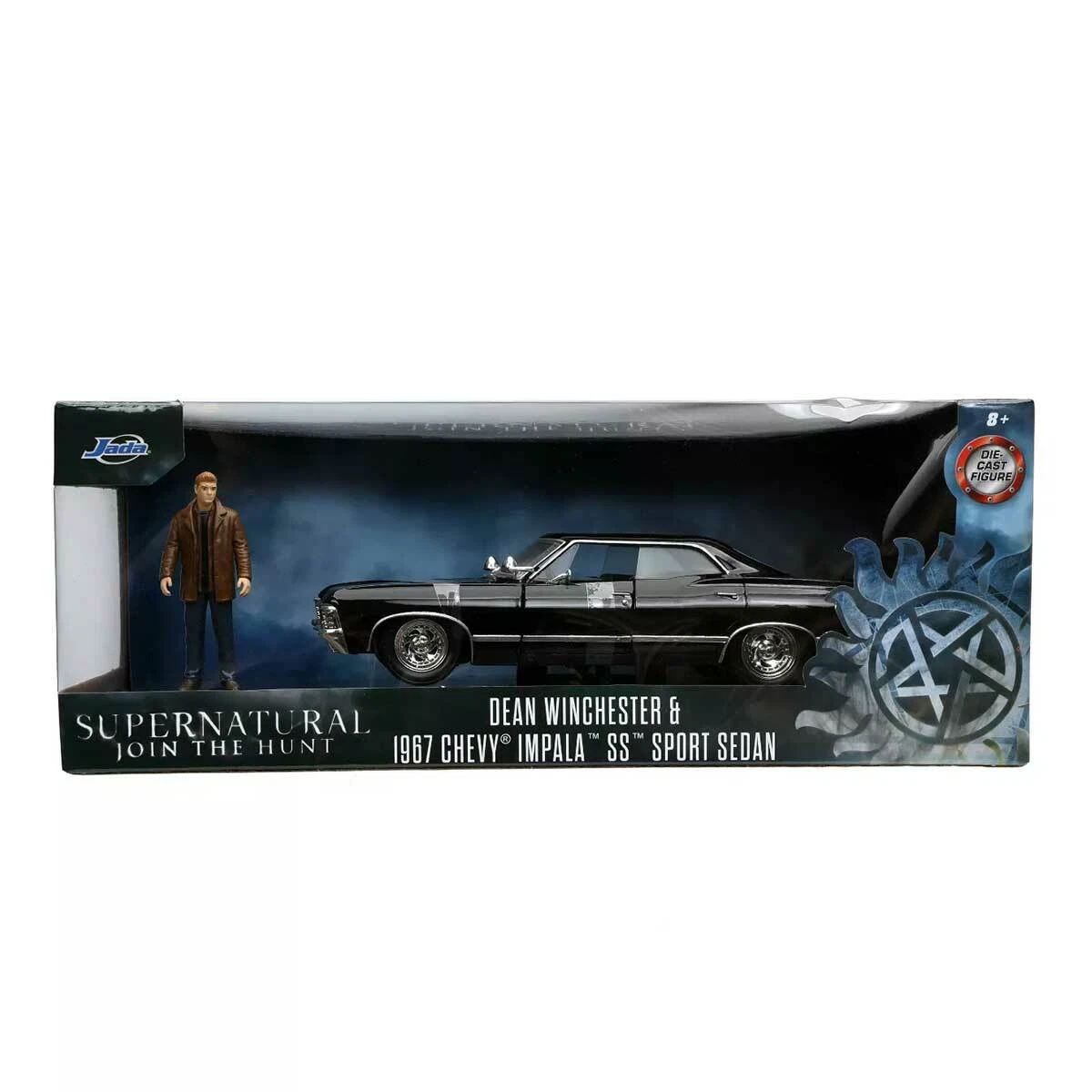 1967 Supernatural Chevy Impala SS w/Dean Winchester Figure 1:24 Scale  Diecast Model Car by Jada Toys