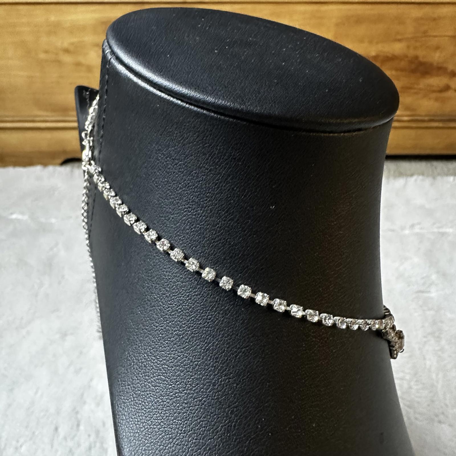 Yellow & Clear Rhinestone Statement Necklace 8 In… - image 4