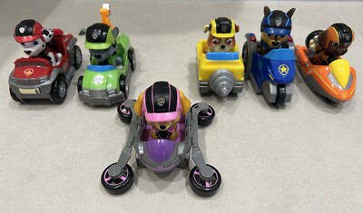 PAW Patrol フィギュアとミニカーセット Paw Patrol Mission Paw Bundle 6 x Mini Vehicles & Figures Full Set