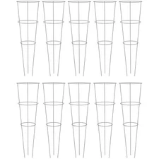  Tomato Cage Plant Support Wire Easy Harvest Garden Galvanized Steel 10 Pack