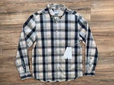 Saturdays NYC Men's Crosby Madras Long Sleeve Shirt, Men's Medium