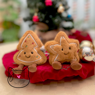 Jellycat AMUSEABLE STAR & TREE COOKIE Complete Set Lot Plush