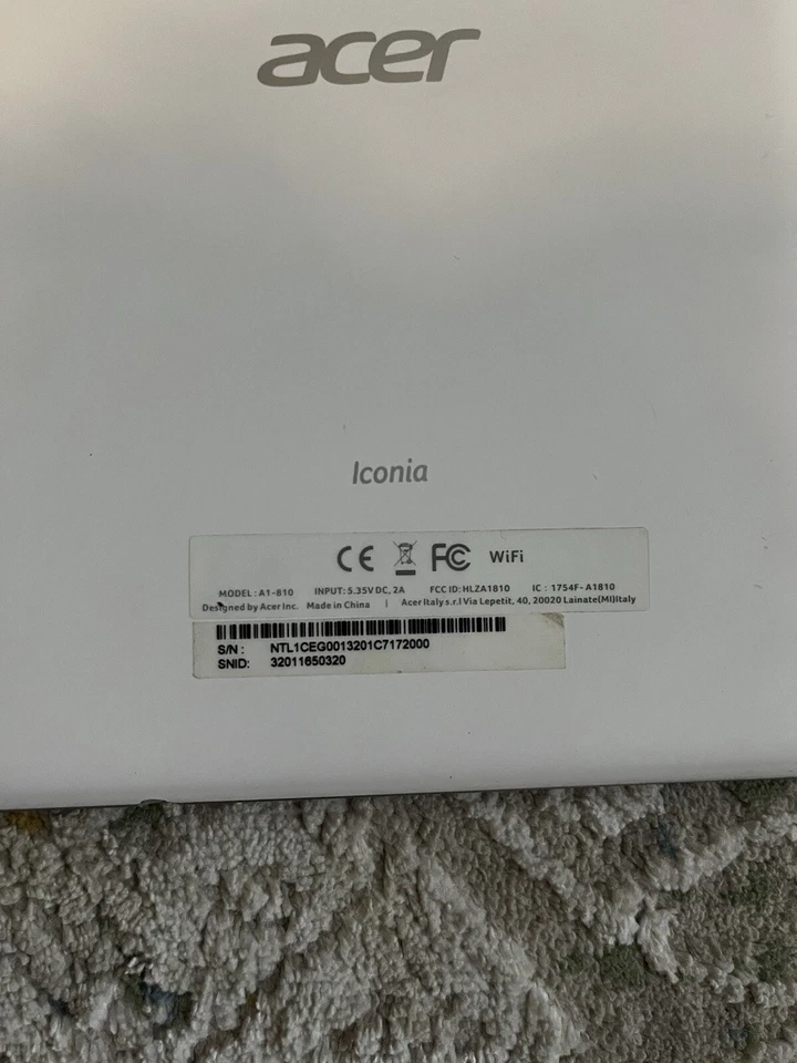 Acer Iconia A1-810 Tablet Defekt - Bild 3 von 3