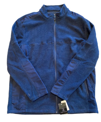NWT MEN'S PGA TOUR $100 RETAIL BLUE ZIP UP JACKET HOODIE XLARGE XL