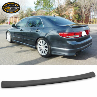Fits 03-05 Honda Accord 4Dr Flush Mount OE Factory ABS Trunk Spoiler Lip Primer