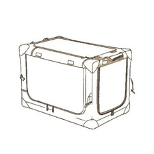 Portable And Collapsible Large Dog Travel Crate 32" 23" 23" Grey And Yellow