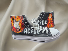 AC/DC - Black High Tops Sneakers Men's Size 10 - NWOB