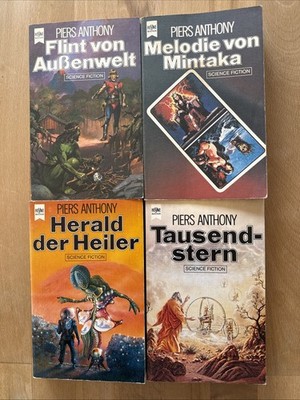 4x Piers Anthony, Heyne SF Cluster Zyklus 1, 2, 3, 4, Flint Melodie Tausendstern