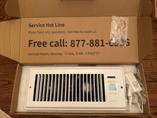 Quiet Register Booster Fan System - White