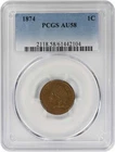 1874 Indian Cent AU58 PCGS