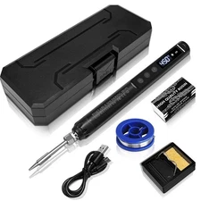 Electronics Repair Cordless Soldering Kit Adjustable Temperature Ergonomic Grip