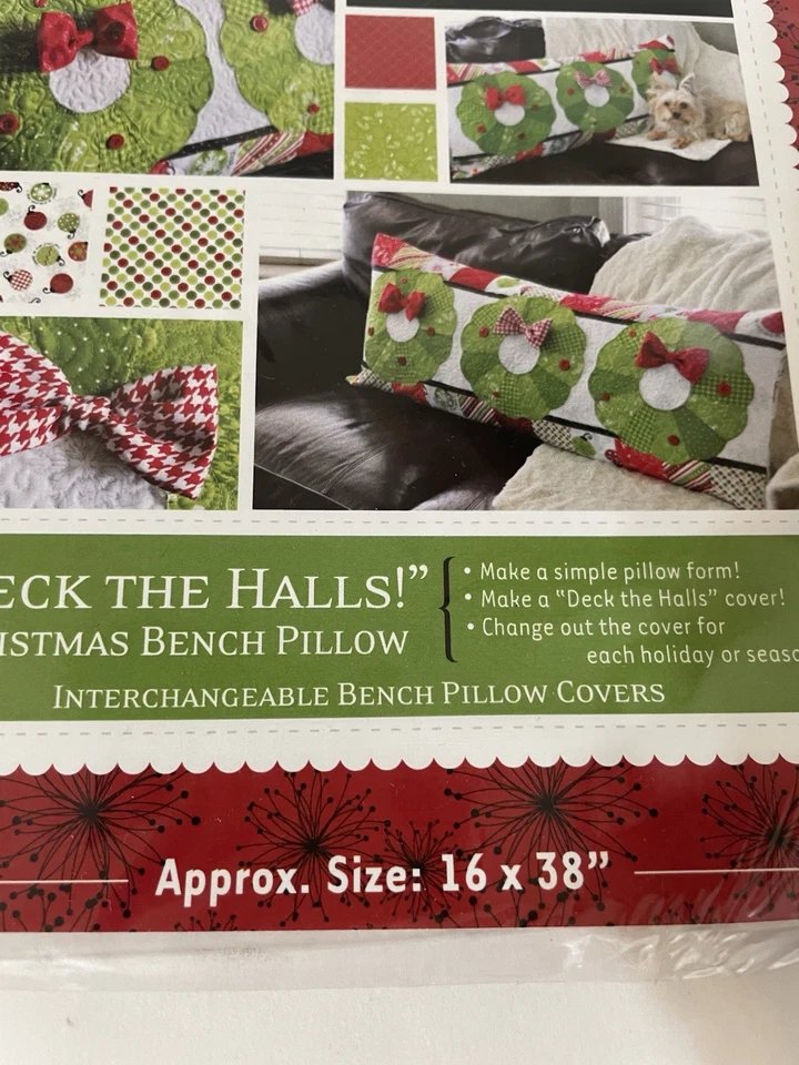 Deck The Halls Bench Pillow KimberBell Designs KD182 Pattern Instructions - Image 3 of 4