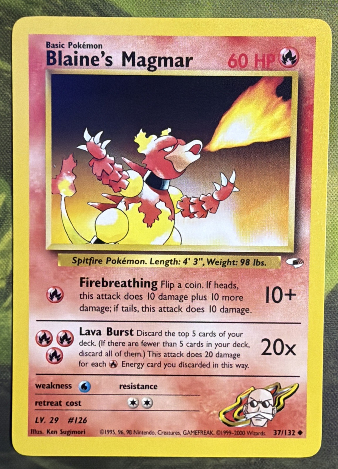 Blaine’s Magmar 37/132 - Gym Heroes - Near Mint