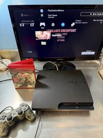 Sony PlayStation 3 PS3 Slim 160GB Console Bundle w/ 14Games, 1 Controller Tested