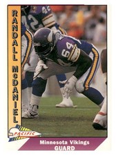 1991 Pacific #293 Randall McDaniel Minnesota Vikings
