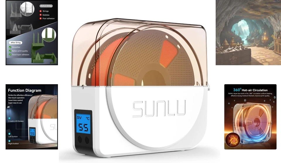 Secador de filamento 3D S1 Plus: diseño fácil de usar con ventilador incorporado y pantalla LCD Foto 2 de 4