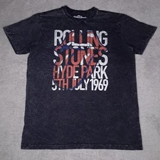 Rolling Stones Hyde Park July 1969 Graphic Band T-Shirt Men’s Medium Black Music