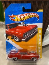 2012 Hot Wheels #2 New Models 2/50 '64 CHEVY CHEVELLE SS Red w/Chrome 5 Spokes
