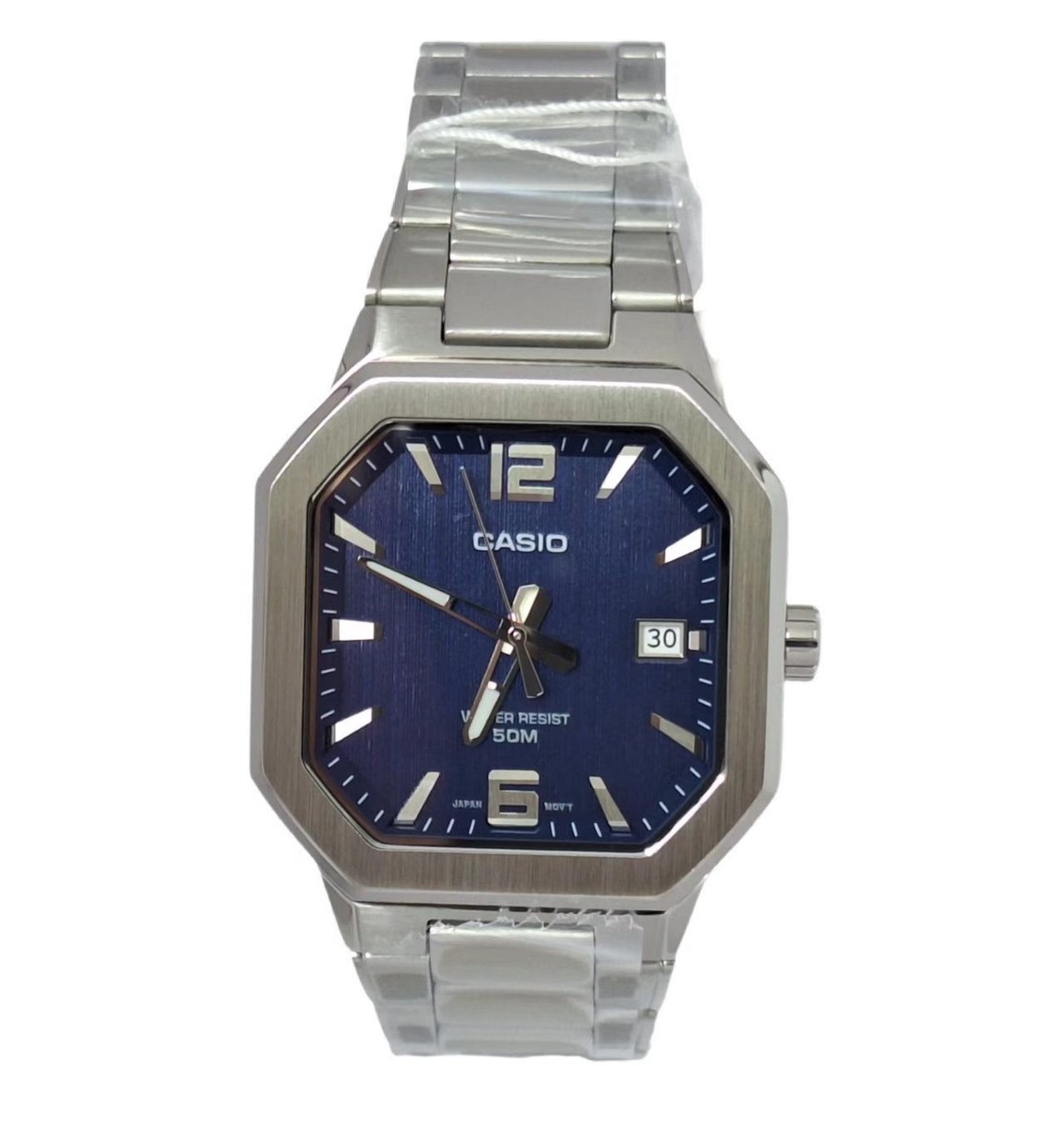 New CASIO MTP‑B195 Series MTP-B195D-2AV Blue Dial Analog 38 mm New