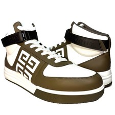 GIVENCHY Mens G4 Leather High Top Sneakers Wh...