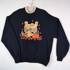 Vintage Gopher Sport Sweatshirt Women s XL Navy Pupppies USA 90s Double Collar